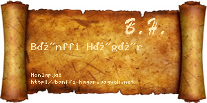 Bánffi Hágár névjegykártya